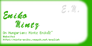 eniko mintz business card